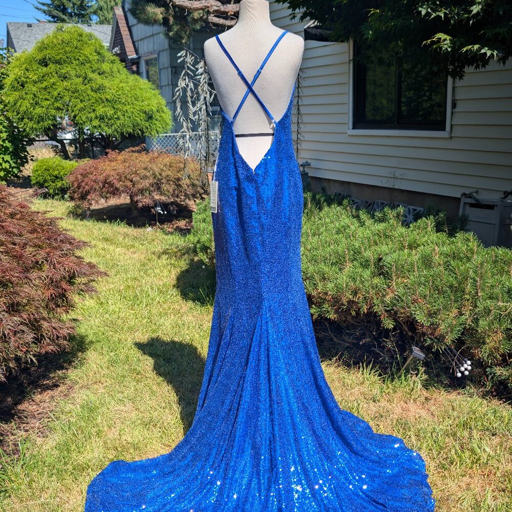 Royal Blue Sparkle Mermaid Evening Gown - New w/Tags